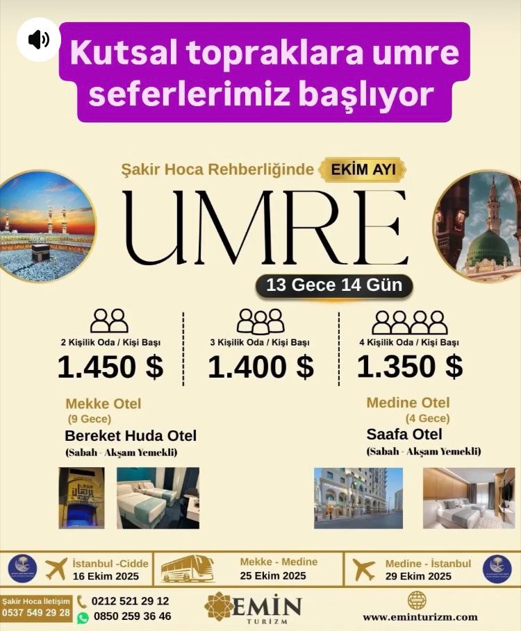 EKONOMİK SERVİSLİ  UMRE PROĞRAMI