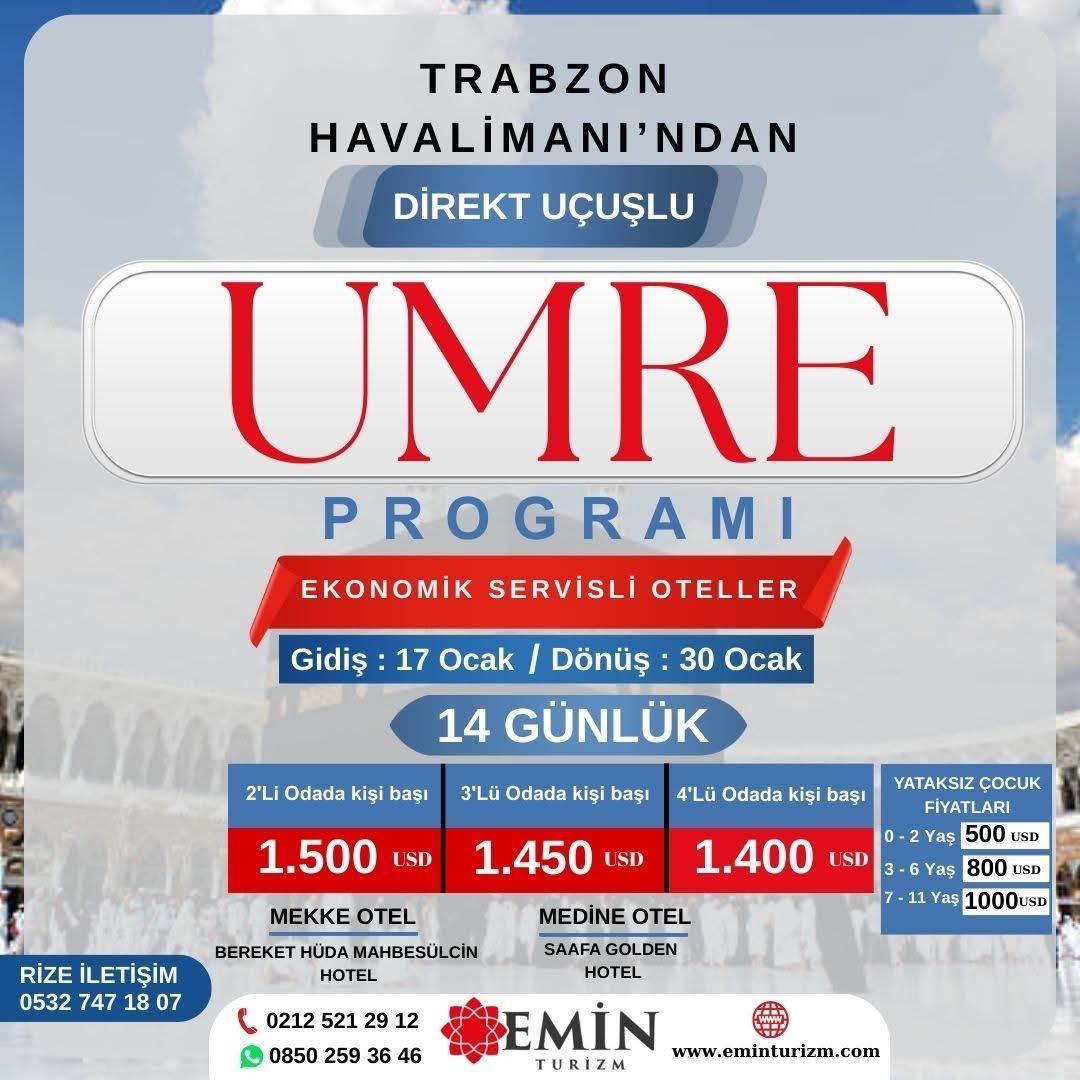 17 - 30 Ocak Umre Proğramı