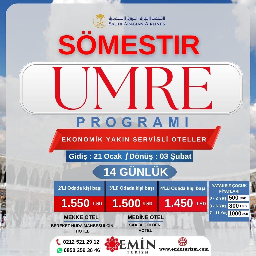 Sömestır Umre proğramı