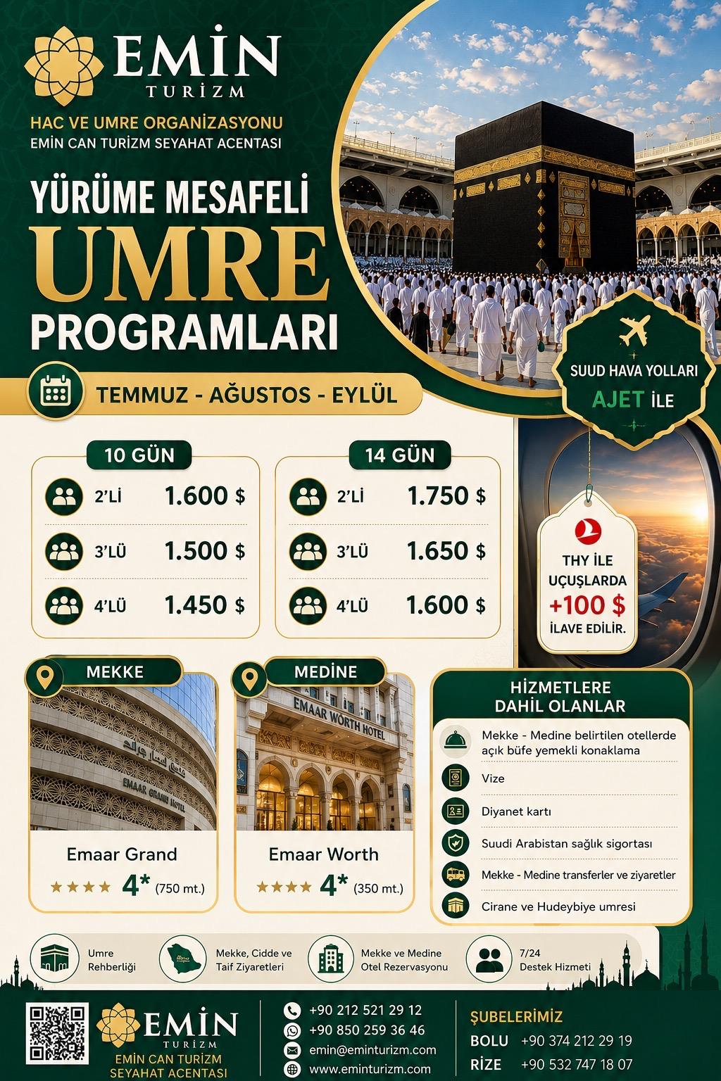 Ekonomik Yürüme mesafeli Umre Proğramı 